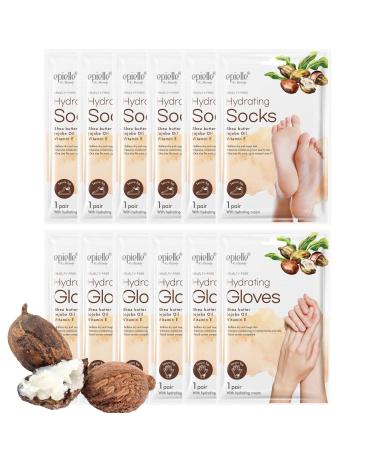 New Epielle Hydrating Hand & Foot Masks (Glove & Socks 12pk) for Dry Hand, Dry & Cracked Heel | Shea Butter + Jojoba Oil + Vitamin E | Skincare Gifts | New Years Skincare. STOCKING STUFFERS!!