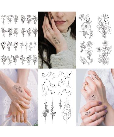 Celaza Temporary Tattoos for Women - 275 Styles of Long-Lasting Fake Tattoo Stickers - Sexy Black Henna Tatuajes Temporales - 61 Sheets - Buy Online on SooperMarket.com
