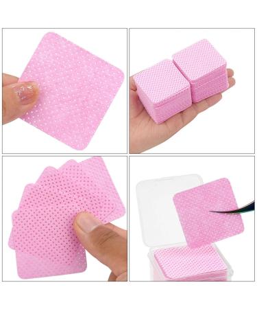 FRCOLOR 800 Pcs Glue Wipes - Glue Remover Cleaning Pads Non-Woven Fabric for Nail Polish & Eyelash - 4.8x4.8cm Pink - International Shipping Available - Buy Online on SooperMarket.com
