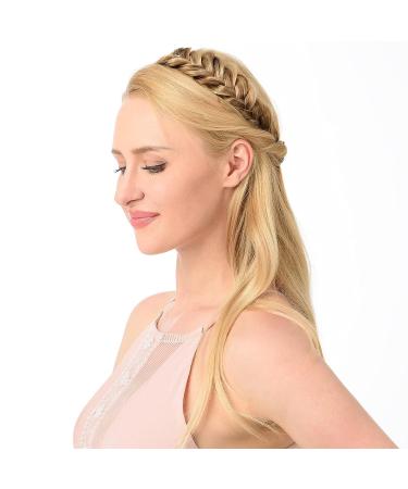 DIGUAN Messy Wide 2 Strands Synthetic Hair Braided Headband (Highlighted) - Beauty Accessory for Women & Girls | 62g/2.1 oz - Buy Online on SooperMarket.com