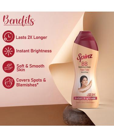Buy Spinz BB Talc 100g - Instant Glow for Spots & Blemishes | International Shipping Available - Buy Online on SooperMarket.com