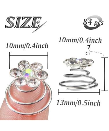 TUUXI 84pcs Rhmeta Title: inestone Crystal Twisters Set - Spiral Hair Pins for Wedding and Prom - Buy Online on SooperMarket.com