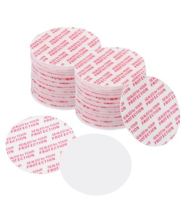 PATIKIL 45mm/1.8inch Foam Lid Liner 100Pcs PS Foam Resistant Tamper Pressure Sensitive Seal for Bottle Cap Liners Seals White Red