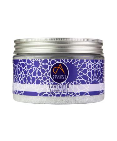 Absolute Aromas Lavender Epsom Bath Salts 300g- Magnesium Sulphate Infused with 100% Pure French Lavender Essential Oil - Soothe skin and Calm the senses. 300 g (Pack of 1)