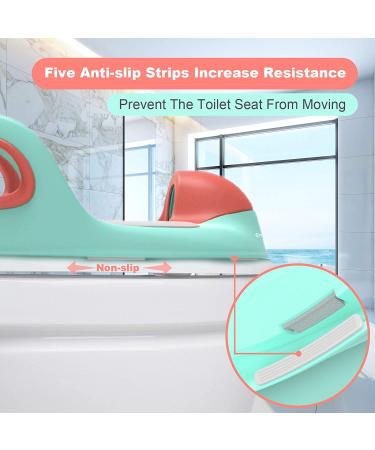 Enteenly Potty Training Seat for Kids | Toddler Toilet Seat with Higher Splash Guard, Handles, and Backrest | Sturdy Trainer Ring for Boys & Girls (1-8 Years) up to 165lbs - Buy Online on SooperMarket.com