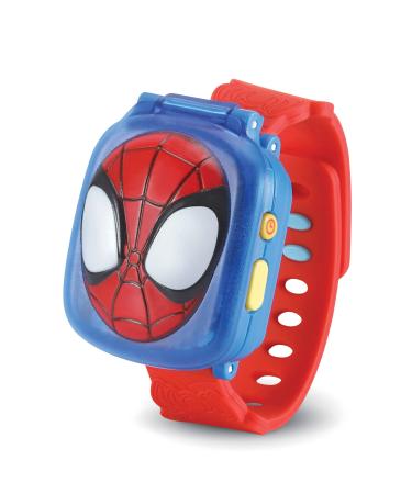 VTech Spidey and his super friends-learning clock-children's watch with digital display timer stopwatch alarm clock and fun games-for children from 3-6 years single