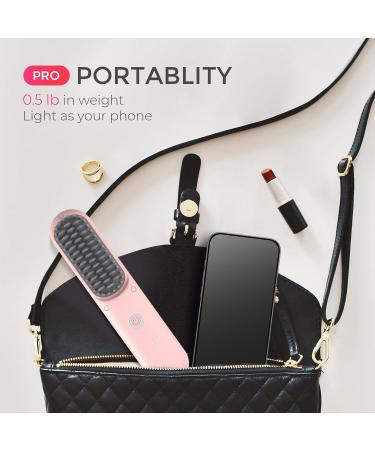 Buy TYMO Cordless Hair Straightener Brush - Portable Mini Ionic Hot Comb for Travel | Lightweight Fast Charging & Cordless Hair Styling Tool for Women - Buy Online on SooperMarket.com