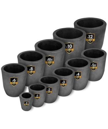 GONGYI #1 (2.2lbs-1kg) Clay Graphite Crucible for Metal Melting Casting Refining Gold Silver Copper Brass Aluminum # 1