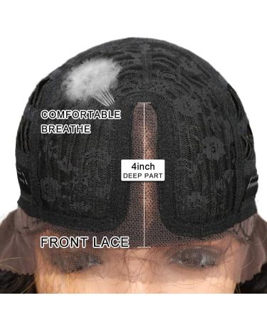 Joedir Ombre Blonde Lace Front Wig 28'' Small Curly Wavy Synthetic - 130% Density for Black Women - Ombre Gold Color - 28 Inch - Buy Online on SooperMarket.com