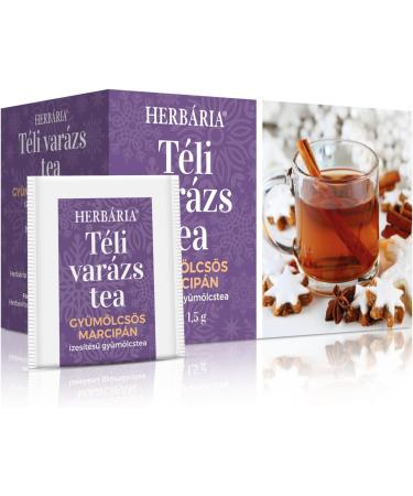 Fruity Marzipan 100% Natural Fruit Herbal Flavoured Seasonal Tea with Blackberry Leaves Rosehip Chamomile Cardamom - Buy Online on SooperMarket.com