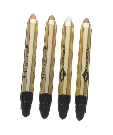 BELLIFFY 4pcs Highlighter Eyeshadow Pencil Glitter Crayons Makeup Pencil Girl Makeup Supplies Plastic