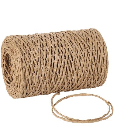 Tenn Well Natural Paper String 328 Feet 2mm Twisted Craft Raffia Ribbon for Gift Wrapping Crafting Packing Crocheting