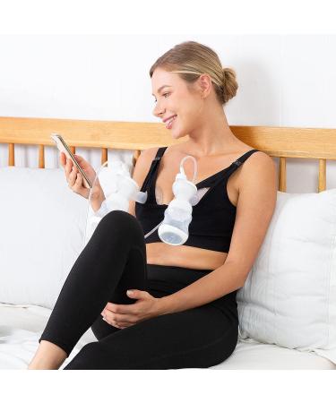 Momcozy Hands Free Pumping Bra - Seamless Adjustable Breast Pump and Nursing Bra All in One - for Spectra, Lansinoh, Philips Avent - Black, X-Large - Buy Online on SooperMarket.com