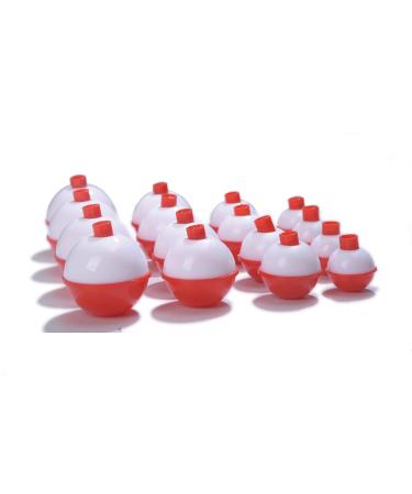WUYUEJXI Fishing Bobbers Assortment, Large & Small Red and White Fishing Bobbers for Fishing Bobbers Floats, 16 Fishing Bobbers Set