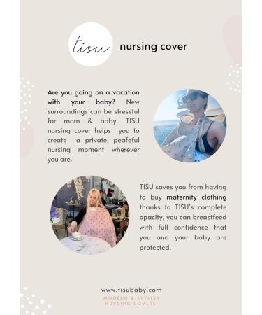 Nursing Cover for Baby Breastfeeding & Pumping | Multi-Use Car Seat Stroller Cover | Organic Muslin Cotton | TISU Mauve Pink - Buy Online on SooperMarket.com