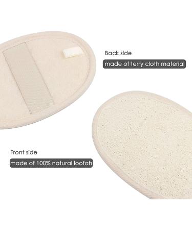 20 Pack Exfoliating Loofah Sponge Pads - 100% Natural Luffa & Terry Cloth Scrubber Body Glove for Men and Women - Ideal for Bath, Spa, and Shower - Buy Online on SooperMarket.com