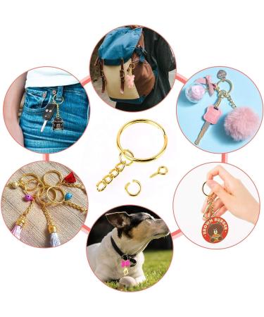 Shynek 360PCS Gold Keychain Rings with Jump Rings and Screw Eye Pins - Perfect for Resin Crafts and Jewelry Making - Buy Online on SooperMarket.com