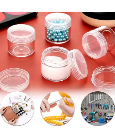 6 Pack Transparent Empty Jars - 5ml Mini Cream Box with Spatula | Perfect for Lotions Cosmetics Mini Candles - Travel Potty Jar Set - Buy Online on SooperMarket.com