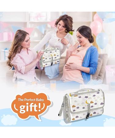 Compact XL Changing Pad Wrap with 6 Compartments - Removable Diaper Bag & Soft Pillows for Baby's Comfort | International Shipping - Buy Online on SooperMarket.com