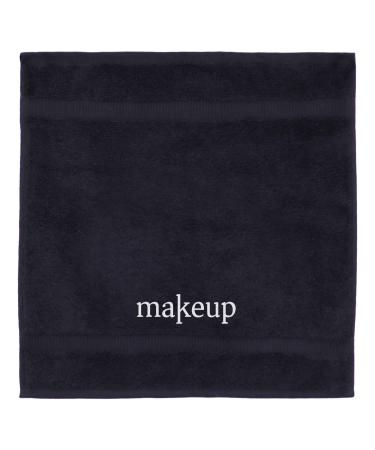 Chakir Turkish Linens 100% Cotton Premium Turkish Washcloths | 13'' x 13'' (Washcloth-6 Piece - Black-Makeup)