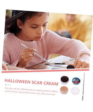 Mikinona Halloween Scar Cream Makeup Set - Special Effects Skin Wax Modeling Putty & Spatula for Halloween Makeup - Buy Online on SooperMarket.com