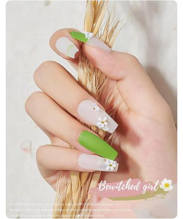 3D Colorful Flower Nail Charms | Acrylic Rhinestone Decorations | Kalolary Nail Art Studs | Gold Silver Caviar Beads | Women Girls | 12 Grids/Box - Buy Online on SooperMarket.com