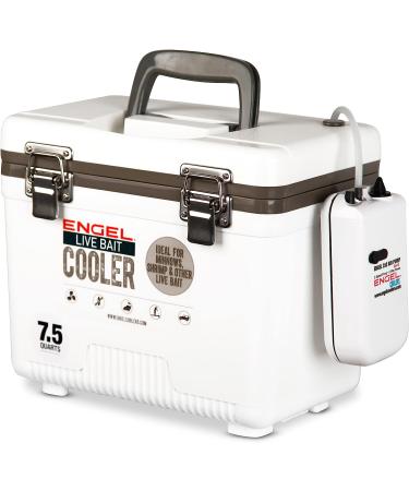 Engel 7.5qt Live Bait Cooler with 2nd Gen 2-Speed Portable Aerator Pump | Fishing Bait Station for Shrimp, Minnows, and Live Bait - Buy Online on SooperMarket.com