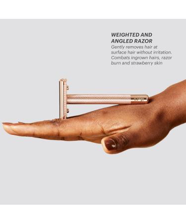 OUI the People Single-Blade Women's Safety Razor for Sensitive Skin - Rose Gold | Best International Shipping - Buy Online on SooperMarket.com