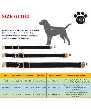 YUDOTE Ultra-Soft Natural Cotton Dog Collar for Medium Dogs with Sensitive Skin - Black M (1 Pack) - Ideal for Sensitive Pups - Buy Online on SooperMarket.com