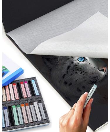 Professional Soft Pastel Paper Pad | 12X16 Inches | Black Paper | 230gsm | 24 Sheets | 2 Pack - Buy Online on SooperMarket.com