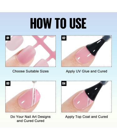 TOMICCA Extra Short Oval Nail Tips 180PCS Pink Soft Gel Nails - 3 in 1 Base Coat Coverage - Matte Full Coverage Nail Tips for Nail Art Extensions - Buy Online on SooperMarket.com