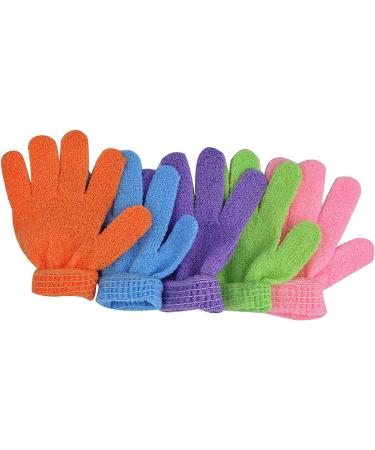 10PCS Exfoliating Bath Gloves for Men and Women - Natural Mitts for Soft and Healthy Skin | 5 Pairs AOLANS Shower Gloves - Buy Online on SooperMarket.com
