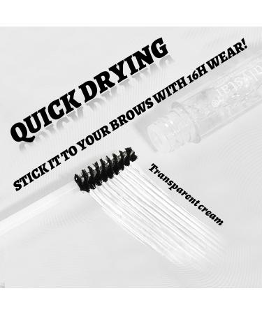 U-Shinein The Brow Glue 14H Extreme Hold Eyebrow Gel Non Sticky Formula Natural Finish Strong-Hold Clear-Drying and Water-Resistant Brow Gel Creates Laminated Brows LImitless Brow Looks Clear and Brown Clear + Brown - Buy Online on SooperMarket.com
