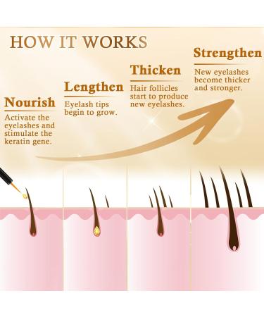 Eyelash Growth Serum - Advanced Formula for Longer Thicker Lashes | 5ML Matte & Rose Gold - Buy Online on SooperMarket.com