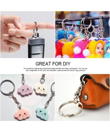 Teenitor Metal Split Key Chain Rings - 60 Pack 25mm Key Chains with 26mm Chains and Jump Rings - Ideal for Arts and Crafts - Buy Online on SooperMarket.com