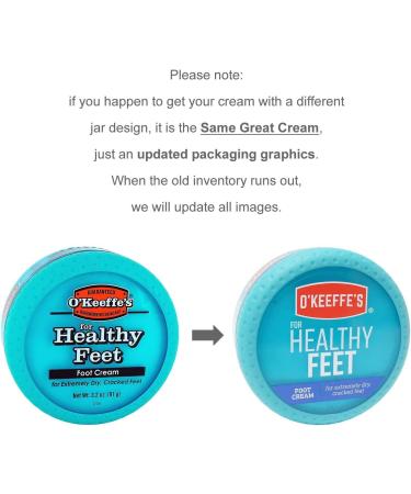 Cracked Heels Repair Bundle: 2 Pairs of Gray Moisturizing Silicone Gel Heel Socks with OKeeffes Healthy Feet Cream - Home Foot Skin Care - Buy Online on SooperMarket.com