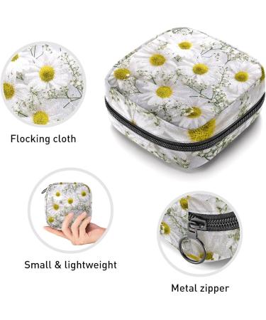 Anna Cowper Daisy Composition Sanitary Napkin Storage Bag | Menstrual Cup Pouch | Nursing Pad Holder | Portable Period Bag for Women & Teen Girls - Multi-colored - Buy Online on SooperMarket.com