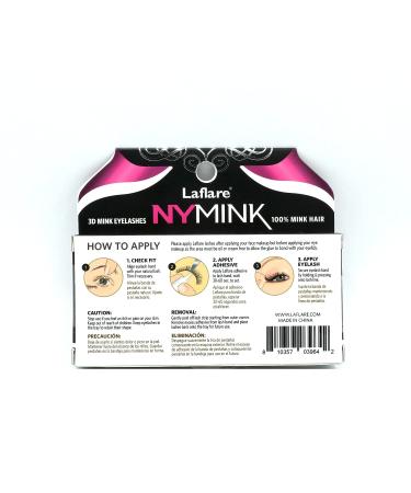 Laflare 3D NY Mink Eyelashes - Luxury 100% Real Mink Hair Lashes for Natural, Light, Trendy Look - Reusable and Multi-layered (NY51) - Buy Online on SooperMarket.com