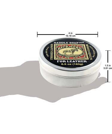 Bickmore Saddle Soap Plus - 6.5oz Leather Cleaner & Conditioner with Lanolin - Restore & Protect Your Leather - Buy Online on SooperMarket.com