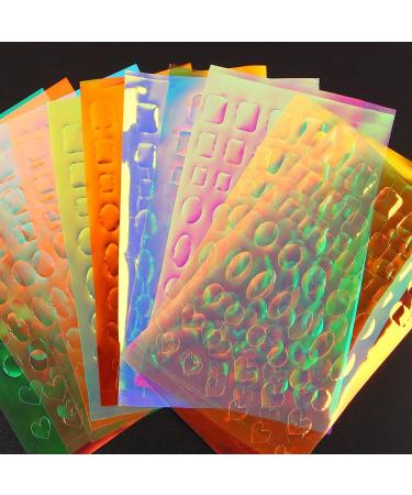 Dornail Aurora Nail Foil 11 Sheets - Holographic Broken Glass Paper Stickers for DIY Nail Art Decoration - Women and Girls - Buy Online on SooperMarket.com