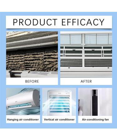 Air Conditioner Coil Cleaner | 120ml Rinse-Foam Spray | Ac Coil Cleaner Foaming Air Conditioner Coil Cleaner Spray for Dust Dirt - Buy Online on SooperMarket.com