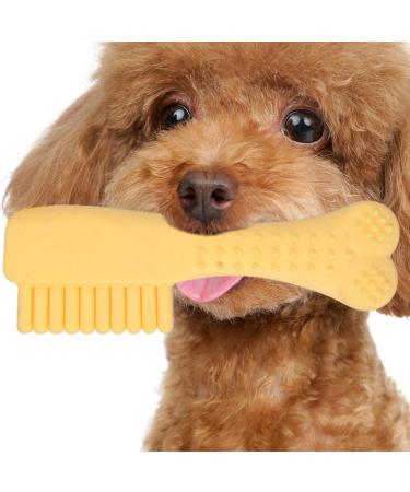 Skuda Kielzeugkamm: Interactive Dog Toy for Puppies - Tough Natural Chew Teeth Cleaning & Boredom Buster for Medium & Large Breeds (Yellow) - Buy Online on SooperMarket.com