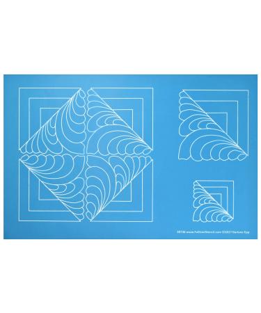 Full Line Stencil - Log Cabin Feather/Square Block Motif - Edge to Edge Stencil  Continuous Line Template for Free Motion Quilting  Domestic Machine  Hand or Long-Arm Quilting (30736)
