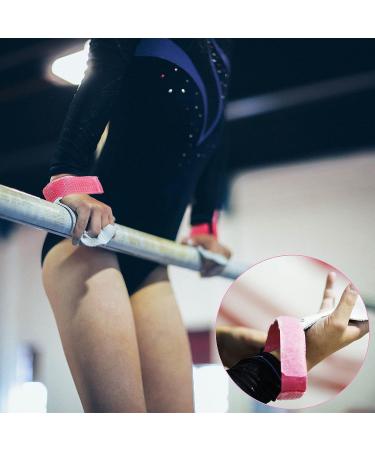 Abeillo 2 Pink Gymnastics Grips Wristbands Set for Girls - Kids Hand Grips for Gymnastic Bar Palm Protection and Wrist Support - Youth Sports Accessories for Workout and Exercise - Buy Online on SooperMarket.com
