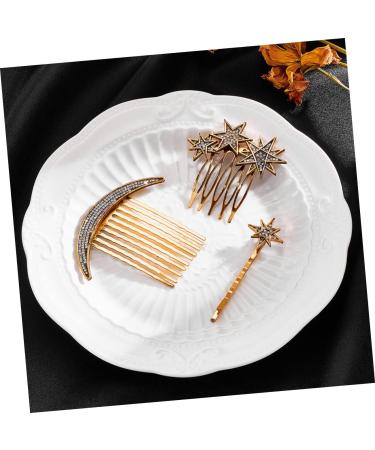 PLAFOPE 1 Set Star Moon Hairpin Hair Accessories Hair Barrettes Hair Side Comb Clip Star Barrettes Star Hairpins Wedding Side Comb Star Hair Clips Hair Clip Side Comb Hair Pin Hair Comb - Buy Online on SooperMarket.com