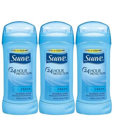 Suave Invis SLD Shw Size 2.6 Ounce (Pack of 3) Suave Fresh Invisible Solid Deodorant
