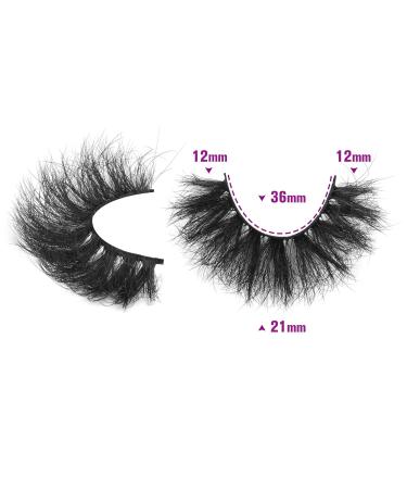 Mink Lashes - PHKERATA 6D Wispy Dramatic False Eyelashes Pack (7 Pairs) - 20MM C Curl Thick Volume for Fluffy, Long and Dramatic Eye Look - Buy Online on SooperMarket.com