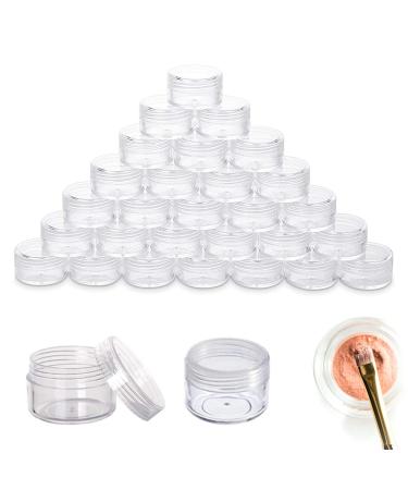 5 ml container empty container clear jar empty container cream jar 30 empty samples container samples round travel cream jar transparent cosmetic container with lid travel potty container set 30 Pieces