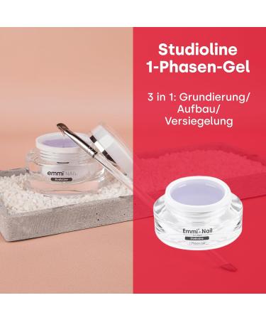 Emmi Nail Studioline 1-Phase Gel | LED UV All-in-One Gel | Vegan Self-Smoothing Primer Structure & Sealing | 15ml - Perfect for International Shipping - Buy Online on SooperMarket.com