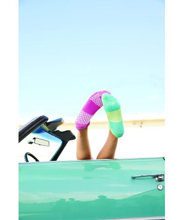 Hanes Women's Performance Cool Compression No Show Socks 6 Pair Pack - Grey/Purple/Pink Design - Buy Online on SooperMarket.com